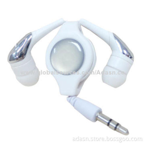 Retractable earphones with colorful high-resolution quality, with competitive price